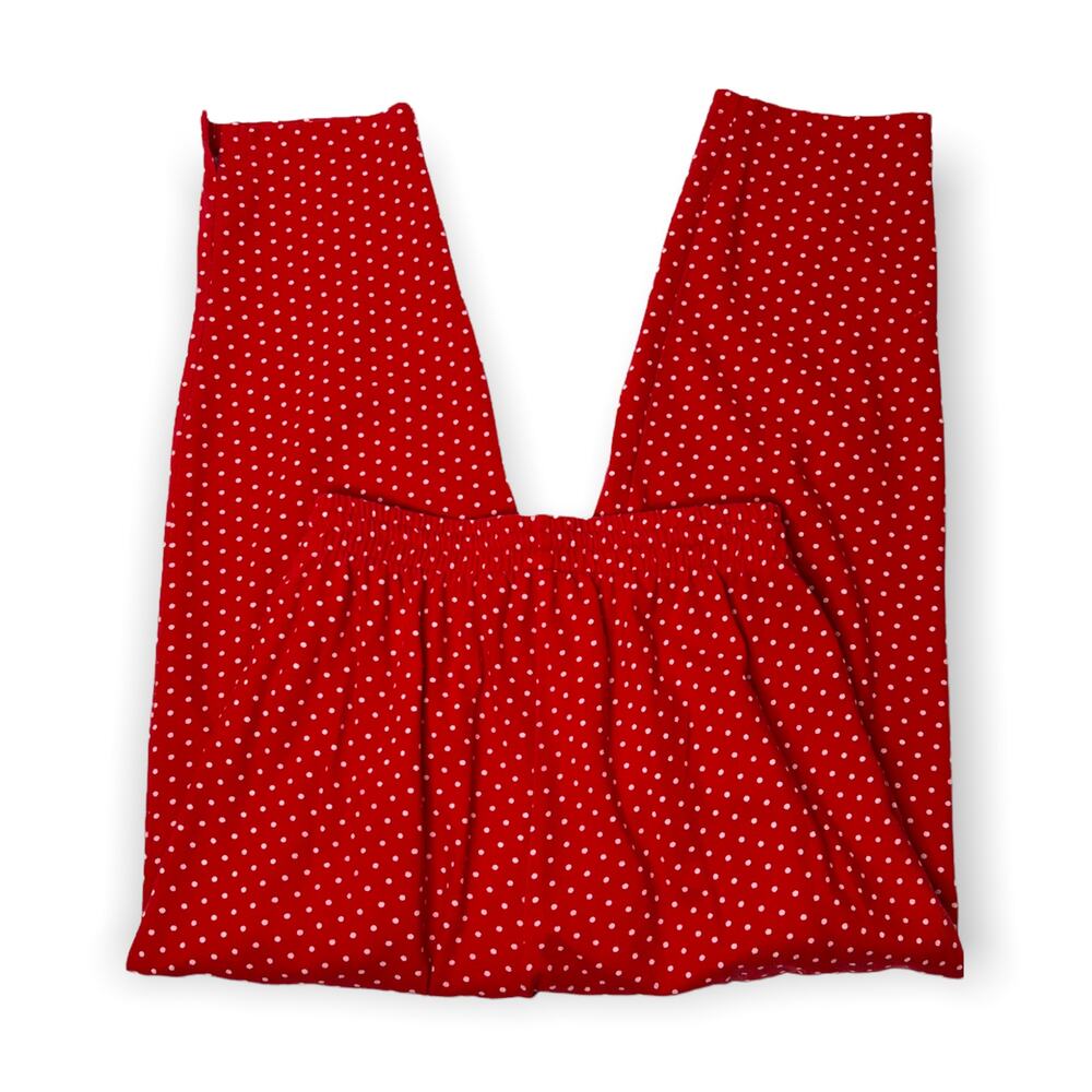 VINTAGE 90s {LizSport/Liz Claiborne} Red/White Polka Dot Jogger Pants Small - Picture 3 of 9